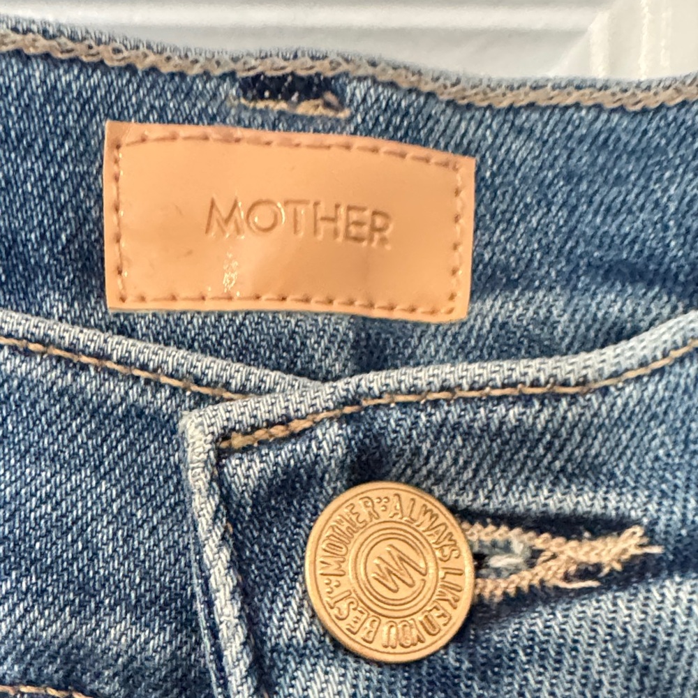 MOTHER Denim The Tomcat Flood Fray Women’s Size 32 ‘TASTY WAVES’ Color - Picture 5 of 13